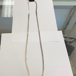 92.5 Silver 16 1/2 Inch Clasped Inch Mesh Necklace